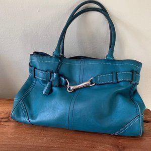 Teal Coach bag - Teal Coach handbag - Coach purse - turquoise Coach bag